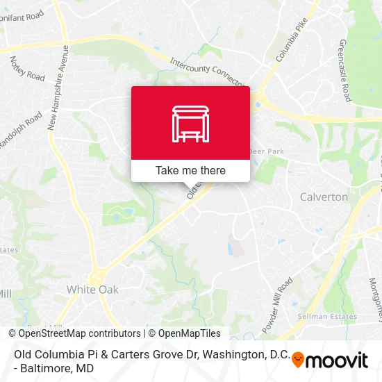 Old Columbia Pi & Carters Grove Dr map