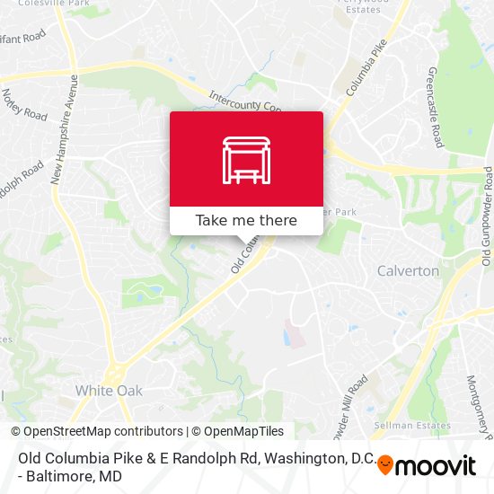 Old Columbia Pike & E Randolph Rd map