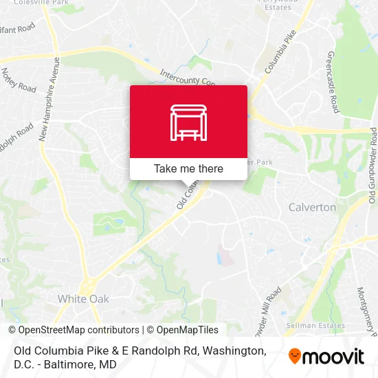 Old Columbia Pike & E Randolph Rd map