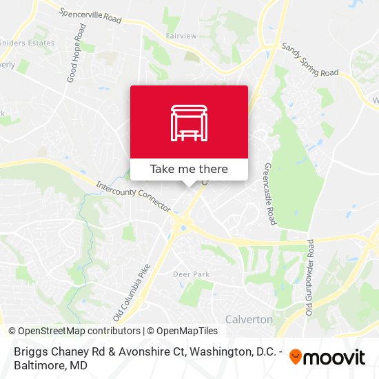 Briggs Chaney Rd & Avonshire Ct map