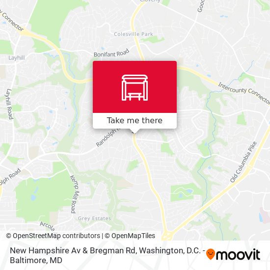 Mapa de New Hampshire Av & Bregman Rd