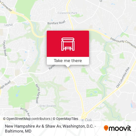 Mapa de New Hampshire Av & Shaw Av