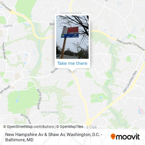 Mapa de New Hampshire Av & Shaw Av