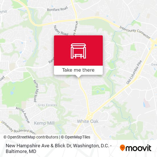 New Hampshire Ave & Blick Dr map