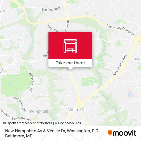 New Hampshire Av & Venice Dr map