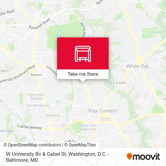 W University Bv & Gabel St map