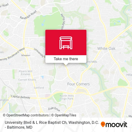 University Blvd & L Rice Baptist Ch map