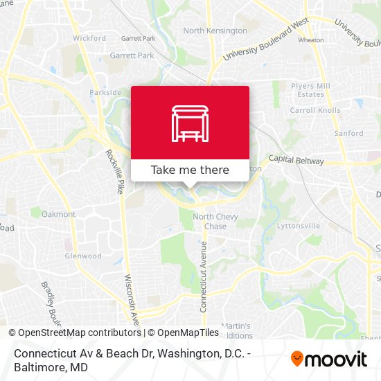 Connecticut Av & Beach Dr map