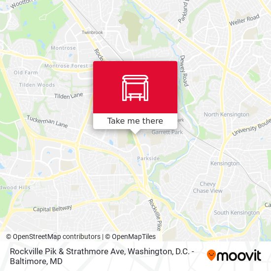 Rockville Pik & Strathmore Ave map