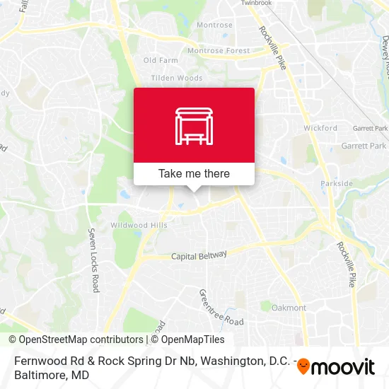 Fernwood Rd & Rock Spring Dr Nb map