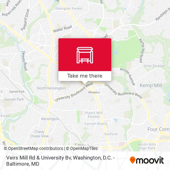 Veirs Mill Rd & University Bv map