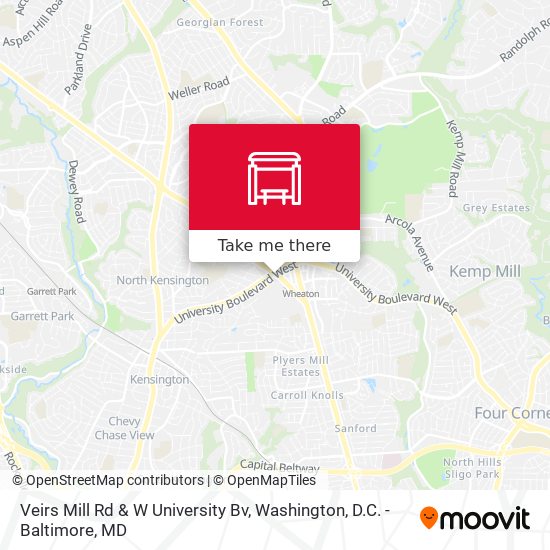 Veirs Mill Rd & W University Bv map