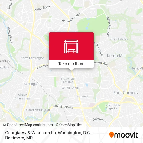 Georgia Av & Windham La map