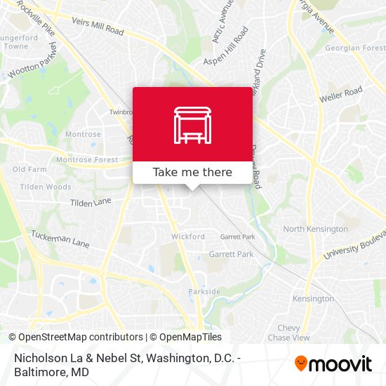 Nicholson La & Nebel St map