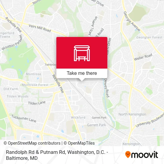 Randolph Rd & Putnam Rd map