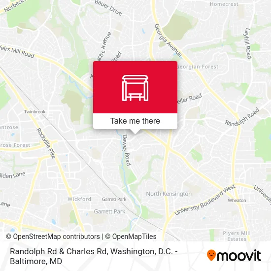 Randolph Rd & Charles Rd map