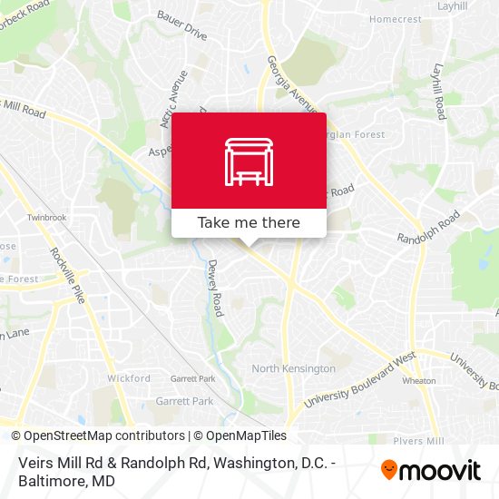 Veirs Mill Rd & Randolph Rd map