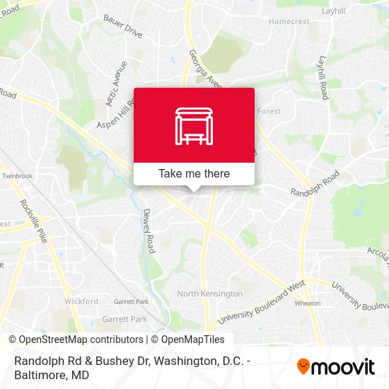 Randolph Rd & Bushey Dr map
