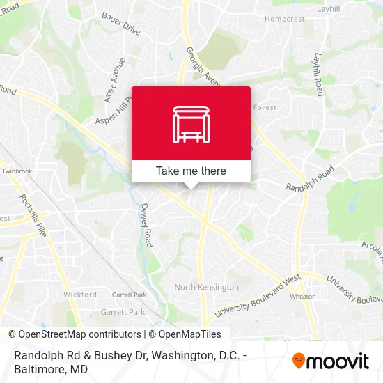 Randolph Rd & Bushey Dr map