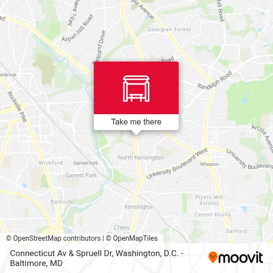Connecticut Av & Spruell Dr map