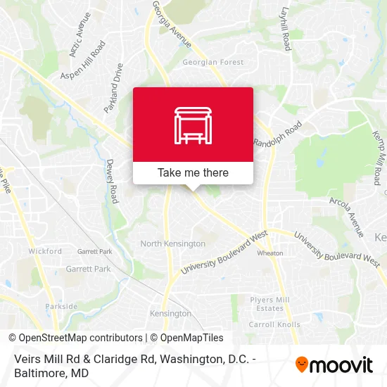 Veirs Mill Rd & Claridge Rd map