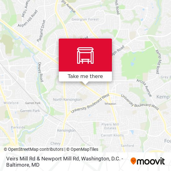 Veirs Mill Rd & Newport Mill Rd map