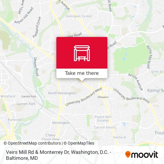 Veirs Mill Rd & Monterrey Dr map