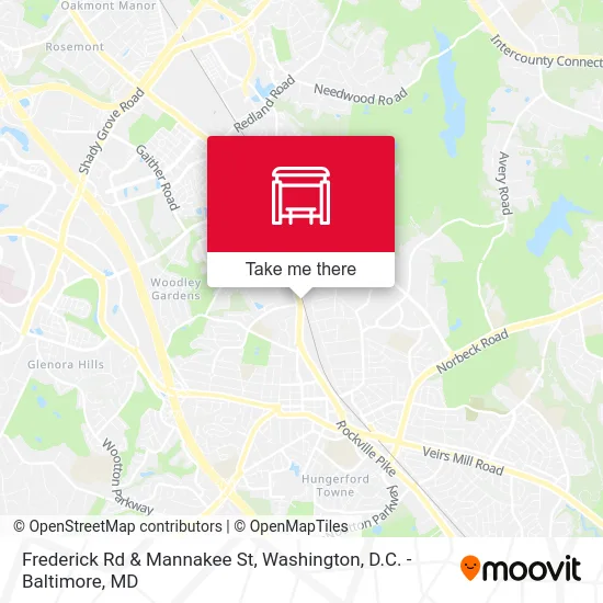 Frederick Rd & Mannakee St map