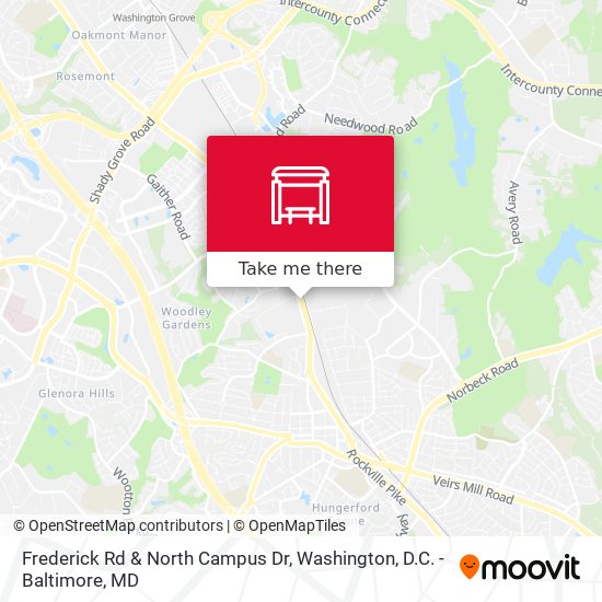 Mapa de Frederick Rd & North Campus Dr