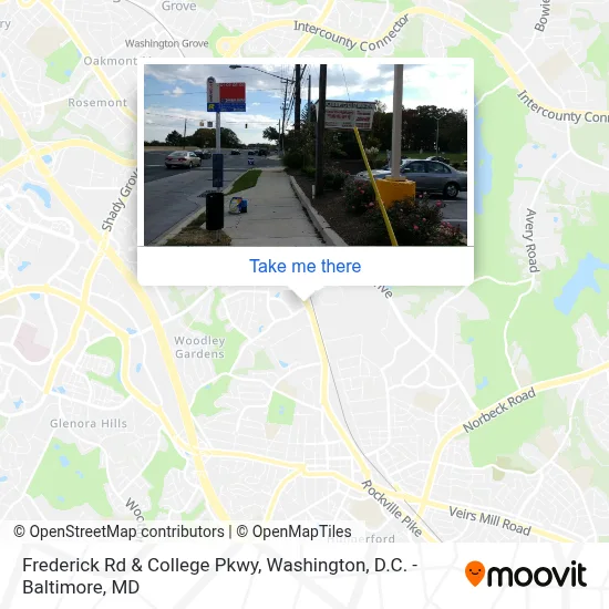 Frederick  Rd & College  Pkwy map