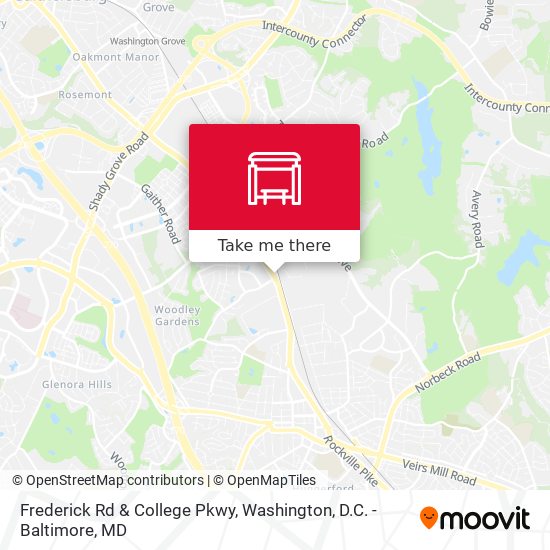 Frederick  Rd & College  Pkwy map