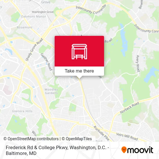 Frederick  Rd & College  Pkwy map