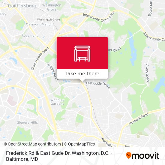 Frederick Rd & East Gude Dr map