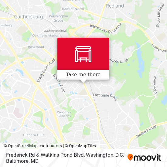 Frederick Rd & Watkins Pond Blvd map