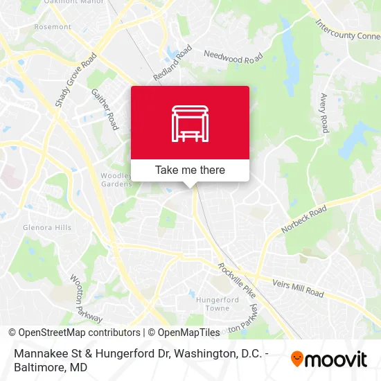 Mannakee St & Hungerford  Dr map