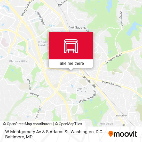 W Montgomery Av & S Adams St map