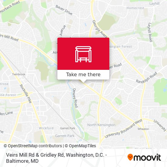 Veirs Mill Rd & Gridley Rd map