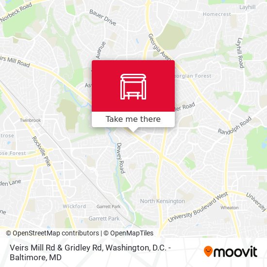 Veirs Mill Rd & Gridley Rd map