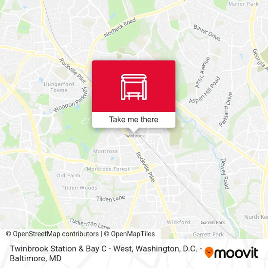 Mapa de Twinbrook Station & Bay C - West