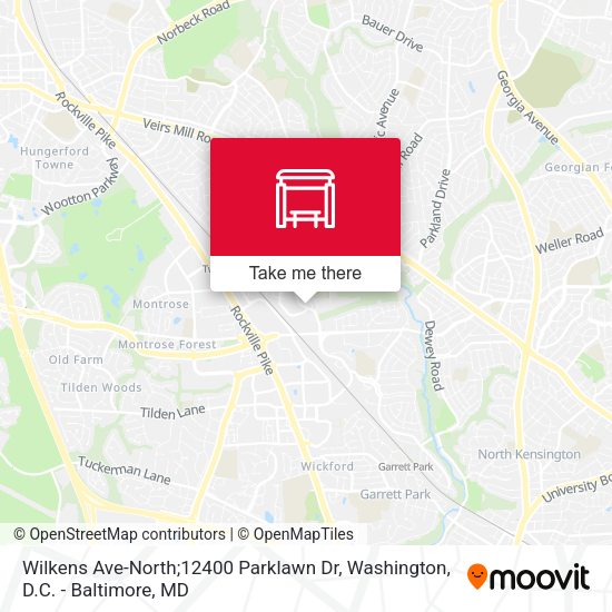 Mapa de Wilkens Ave-North;12400 Parklawn Dr