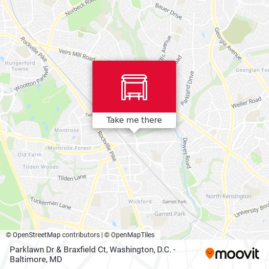 Parklawn Dr & Braxfield Ct map