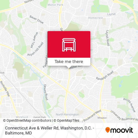 Mapa de Connecticut Ave & Weller Rd