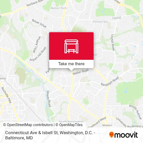 Connecticut Ave & Isbell St map