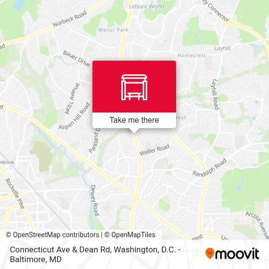 Connecticut Ave & Dean Rd map