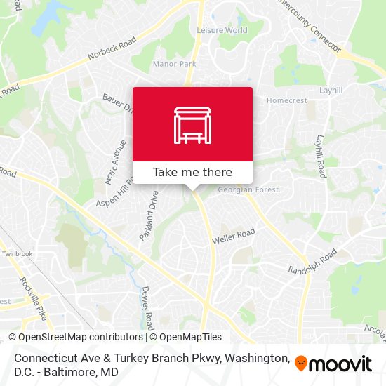 Connecticut Ave & Turkey Branch Pkwy map