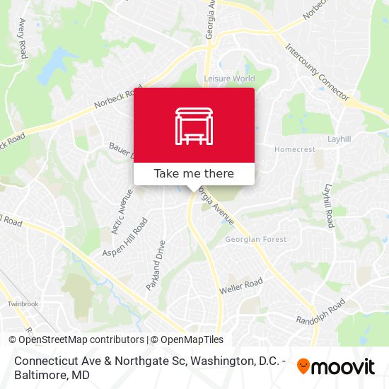 Connecticut Ave & Northgate Sc map