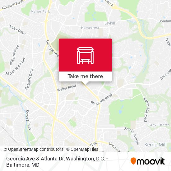 Georgia Ave & Atlanta Dr map