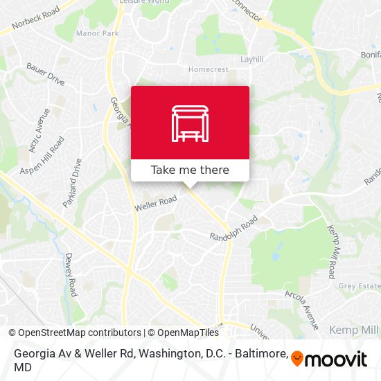 Mapa de Georgia Av & Weller Rd