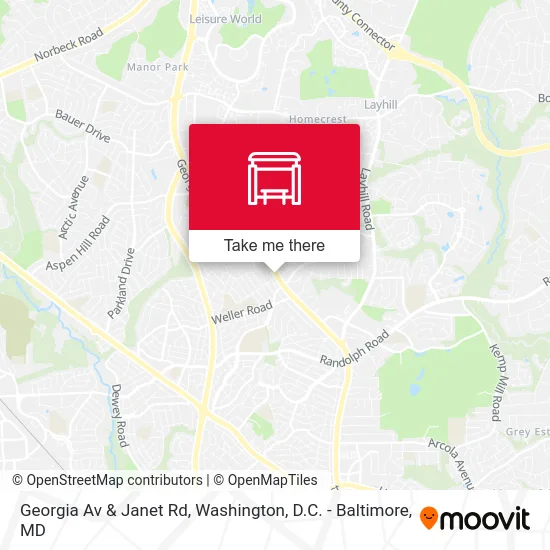 Georgia Av & Janet Rd map