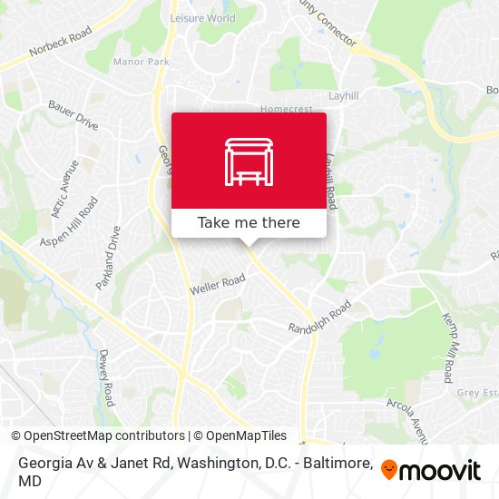 Georgia Av & Janet Rd map